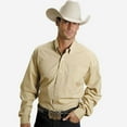 thumbnail image 1 of Western Shirt Mens L/S Solid Button Gold 11-001-0566-0032 YE, 1 of 2