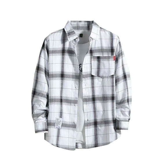 Western Shirts For Men Snaps Long Sleeve Vintage Buttons Down Plaid Mens Shirts