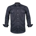 thumbnail image 1 of Western Shirts for Men with Snap Buttons Regular Fit Plaid Mens Long Sleeve Shirts Casual,Black 022,Small, 1 of 5