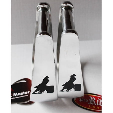 Western Show Trail Horse Saddle Stirrups Pair Barrel Racer Aluminum 5131