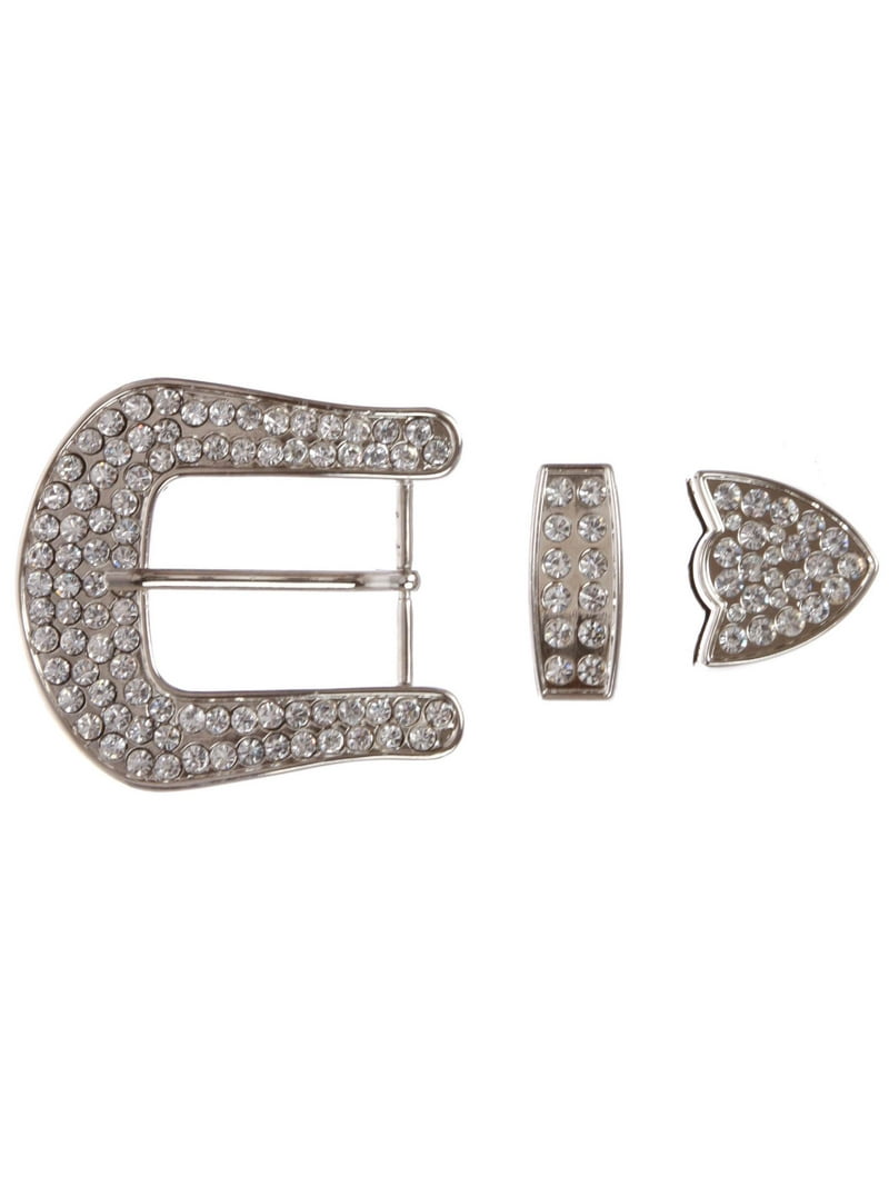 Western Single Prong Rhinestone Belt Buckle Set for  display picture 2
