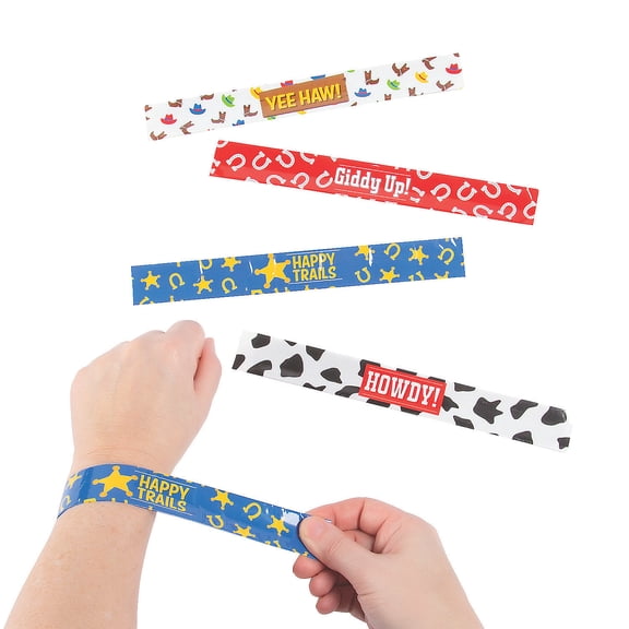 Western Slap Bracelets - Party Favors - 12 Pieces