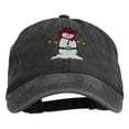 thumbnail image 1 of Western Snowman Embroidered Washed Dyed Cap - Black OSFM, 1 of 5