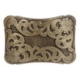 thumbnail image 1 of Western Solid Brass Engraved Rectangular Belt Buckle, 1 of 2