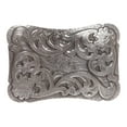 thumbnail image 1 of Western Solid Brass Engraved Rectangular Belt Buckle, 1 of 2