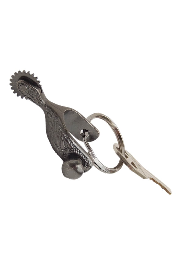 Western Spur KeyChain Gun Metal Black