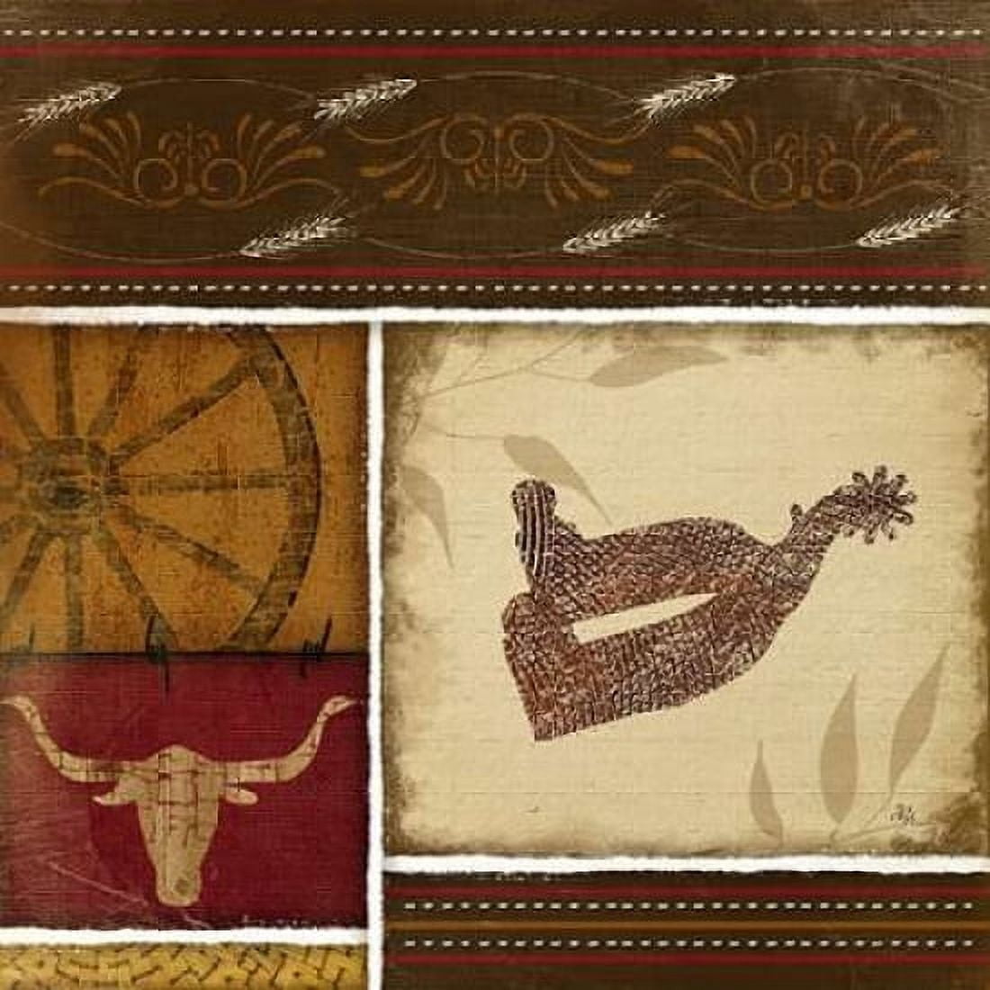 Western Spur - Red Canvas Art - Jennifer Pugh (24 x 24)