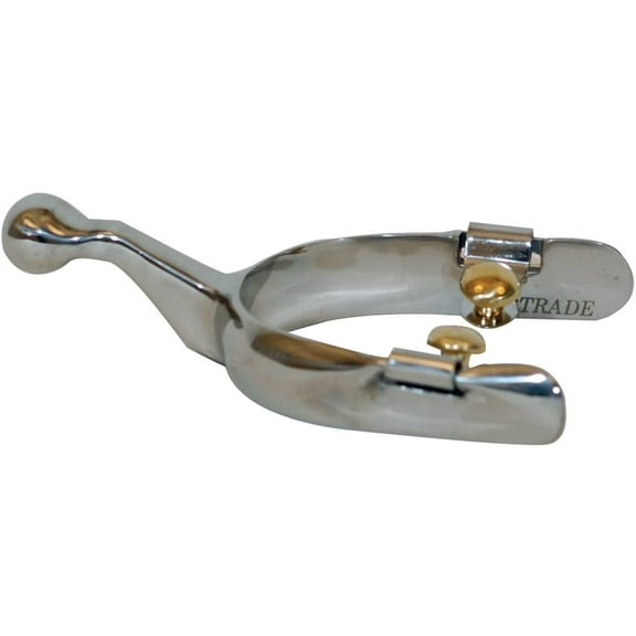 Western Spur With Knob End, Humane Spur, 1" shank and a 3/4" knob, Mens