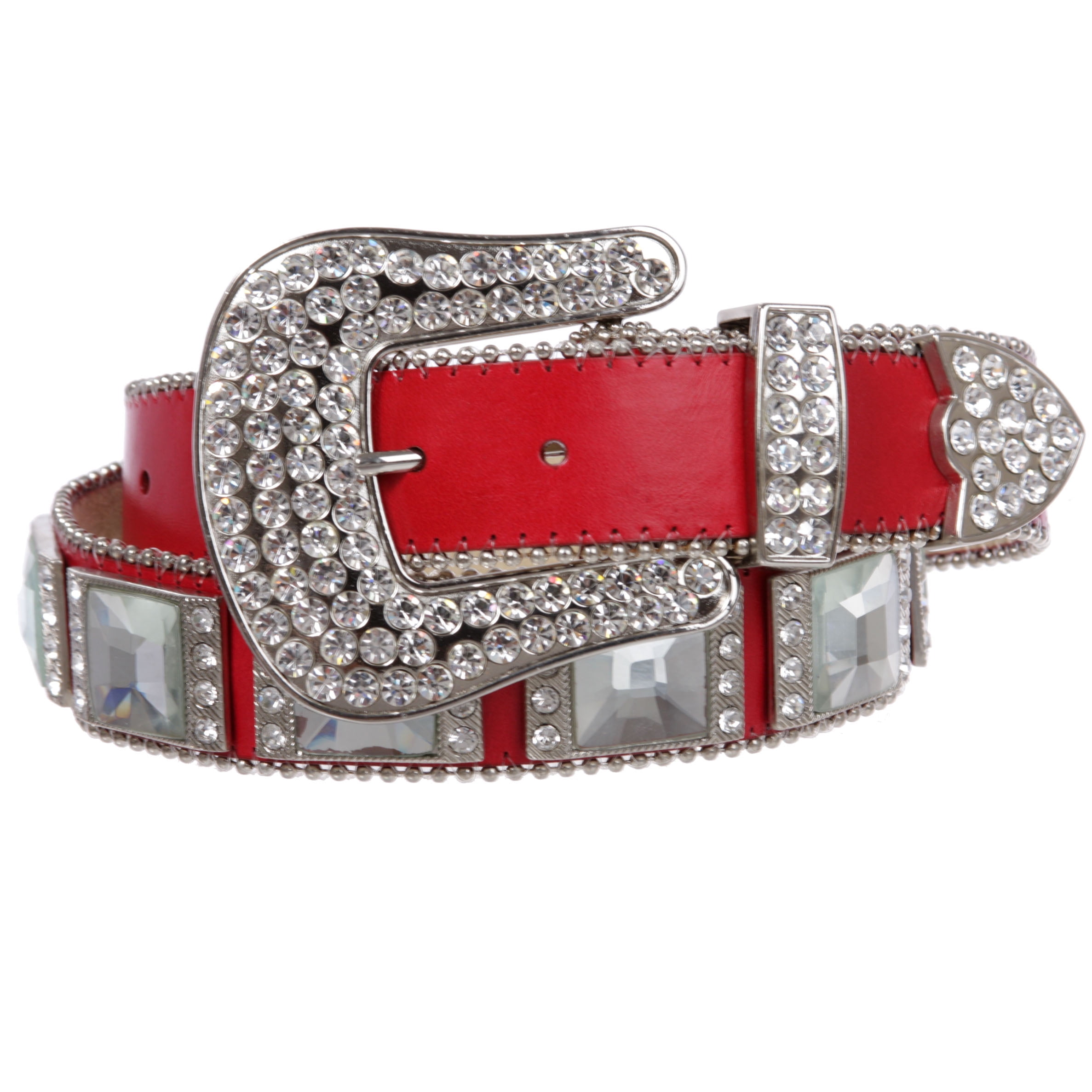 Western Square Rhinestone Ornaments Top Grain Genuine  display picture 2