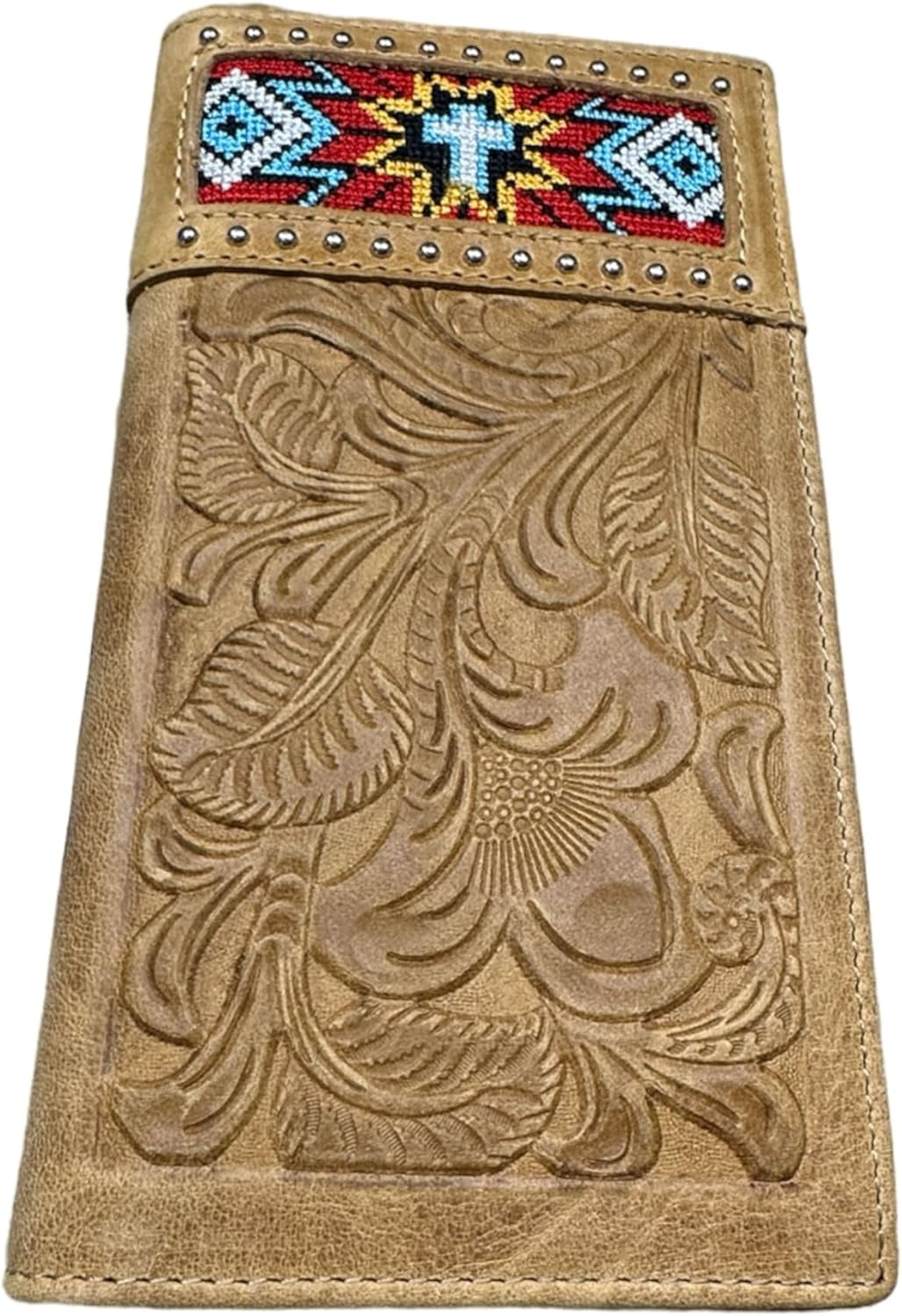 Western Stakes Mens Long Wallet Cowboy Floral Tooled Leather Embossed ...