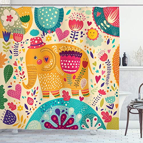 Western Stall Shower Curtain Traditional Leather Working Roper Boots in Vintage Ranch Barn Rustic Themed Image Fabric Bathroom Decor Set with Hooks 54" W x 78" L Brown