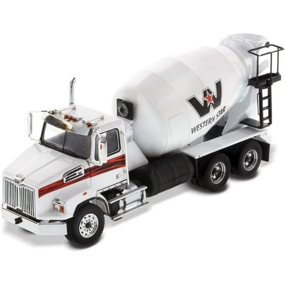 Western Star 4700 SB Concrete Mixer Truck White 1/50 Diecast Model by Diecast Masters