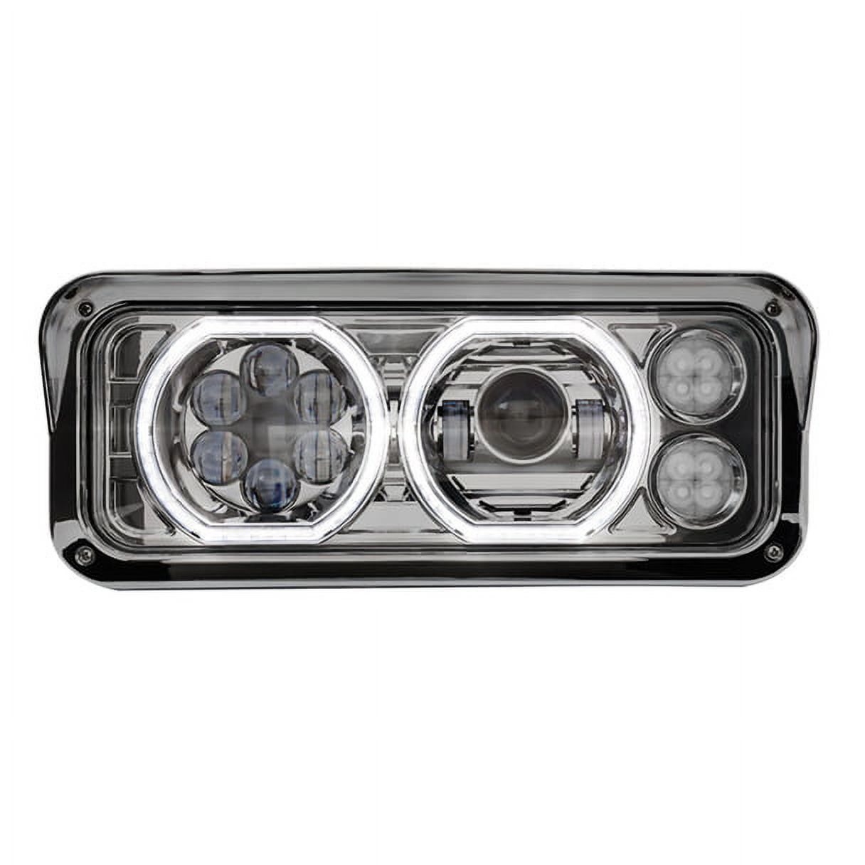 Western Star 4900 Chrome Projector Headlight Assembly With Halo LED