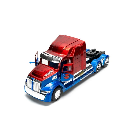 Western Star 57X Truck Tractor, Marvel Spider-Man - Jada Toys 35408/2 - 1/24 Scale Diecast Model Car