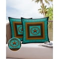 thumbnail image 1 of Western Star with Barb Wire Wheat Outdoor Pillow Covers Waterproof Throw Pillow Cover 20x20in Set of 2,Square Decorative Pillowcases Cushion Case for Patio Sofa Couch,Farm Rustic Teal Brown Black, 1 of 7