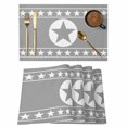 thumbnail image 1 of Western Star Ethnic Placemats Set of 12 Grey Texas Ethnic Stars Tribal Art Place Mats Indoor Wipeable Table Mats Washable Cloth Dining Table Placemats for Kitchen Holiday Party Home Decor 13x19 Inch, 1 of 9