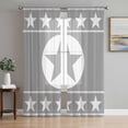 thumbnail image 1 of Western Star Ethnic Sheer Curtains 84 Inch Length 2 Panels Set Window Treatments, Grey Texas Ethnic Stars Tribal Art Rod Pocket Semi Curtains for Living Room/Bedroom/Kitchen Décor, 104"W x 84"L, 1 of 7