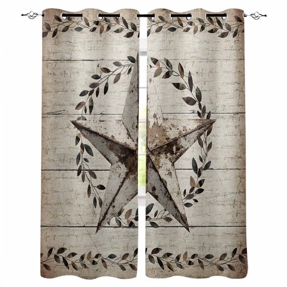 Western Stars Farmhouse Blackout Curtains for Bedroom, Thermal ...
