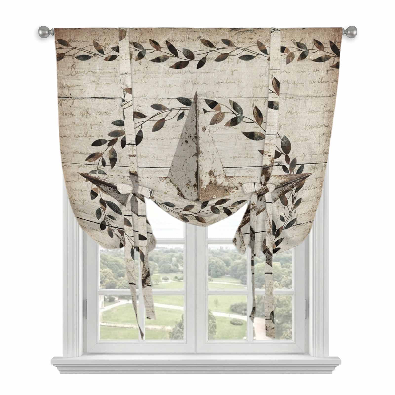 Window Shade Ring Western Stars Farmhouse Tie Up Curtains for Windows, Adjustable Balloon ...
