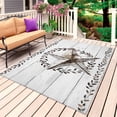 thumbnail image 1 of Western Stars Retro Outdoor Rug 5x7 Ft, Non Slip Washable Area Rug, Wheat Rings Farmhouse Wooden Stripes Patio Rugs Carpet Runner, Large Floor Mat for Indoor/Outdoor Deck Porch Camping, 1 of 8