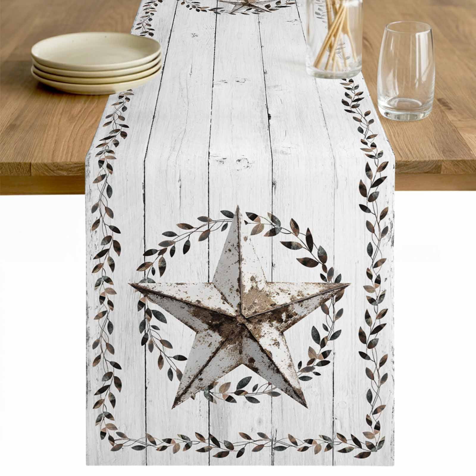 Western Stars Retro Table Runner 70 Inches Long Farmhouse Dress Scarves ...
