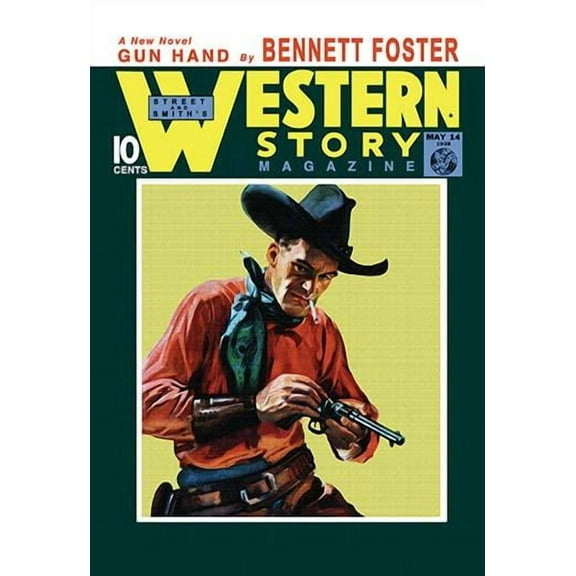 Western Story Magazine: Gun Hand-Fine Art Canvas Print (20" x 30")