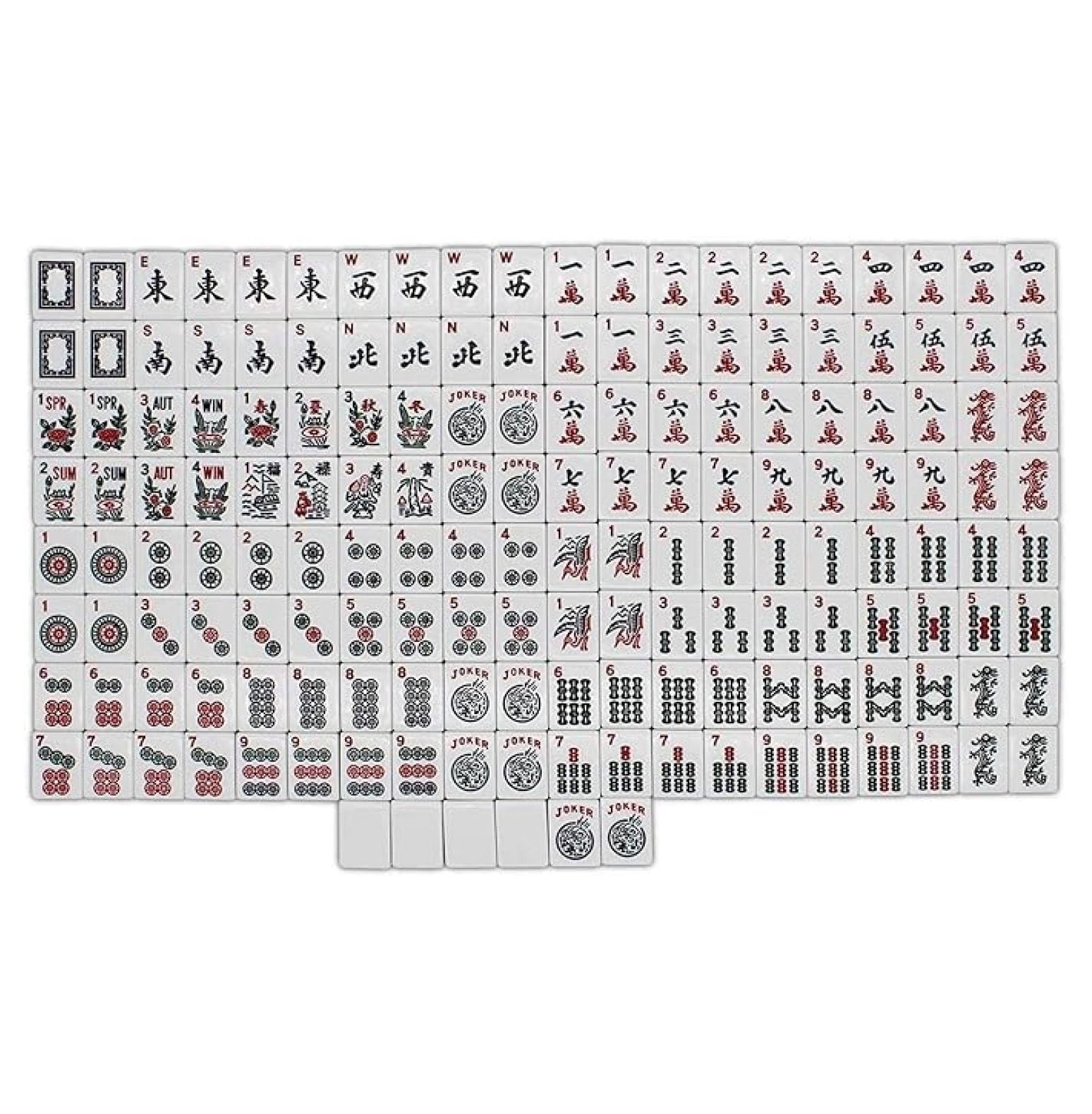Western Style,American Mahjong Tiles Only - The Classic (A Type), Set of 166 Pcs