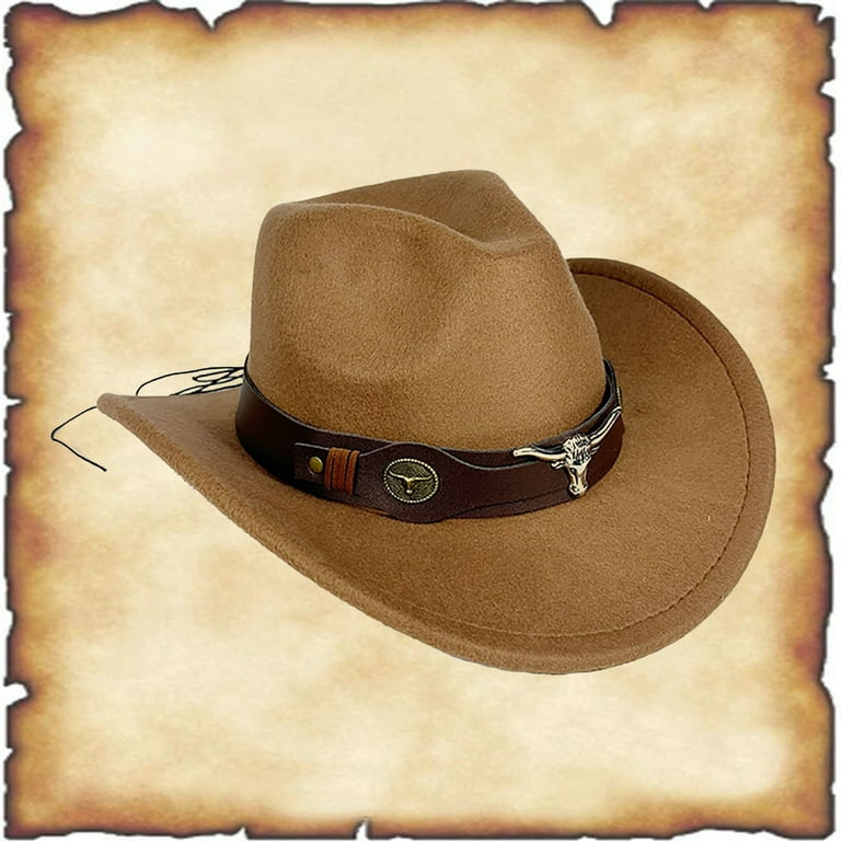 Western Style Cowboy Hat With Cow Head Decoration Outdoor  display picture 1