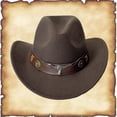 thumbnail image 1 of Western Style Cowboy Hat With Cow Head Decoration Outdoor Outing Casual Style Sun Hat Hats for Girls La Hat Women Edge Cap Cowboy Hats for Boys Cowboy Hat for Men 7 Hat Stretchers for Men Large Cowboy, 1 of 3