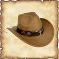 thumbnail image 1 of Western Style Cowboy Hat With Cow Head Decoration Outdoor Outing Casual Style Sun Hat Mens Outback Hat Bands Toddler Girls Cowboy Hat Space X Cap Leather Cowboy Hat Cowboy Hat for Boys 4 Years Small, 1 of 5