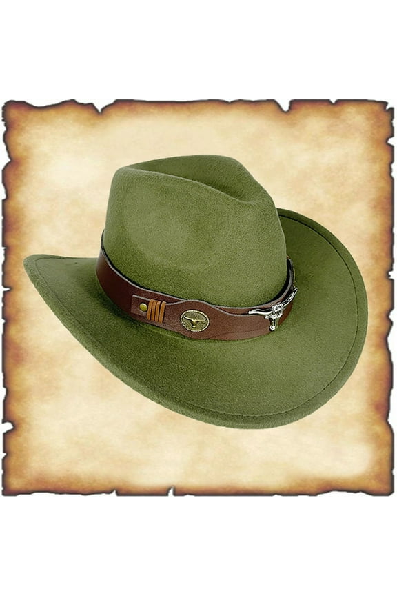 Western Style Cowboy Hat with Cow Head Decoration Outdoor Outing Casual Style Sun Hat Toddler Cowboy Hat Cowboy Hat for Women Crafting Party Hat Cow Print Shorts plus Size Us Open Hat Cowboy