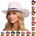 thumbnail image 1 of Western Style Cowboy Hat with Star Unisex Adult Riding Hat for and Western Cowboy Leather Hat Bands One Size, 1 of 4