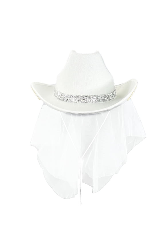 Western Style Dome With Headscarf Cowboy Hat Letters Decoration Suitable For Wedding Occasions, White