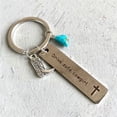thumbnail image 1 of Western Style Metal Keychain Textured Key Fob Rustic Cowboy Accessory, 1 of 2