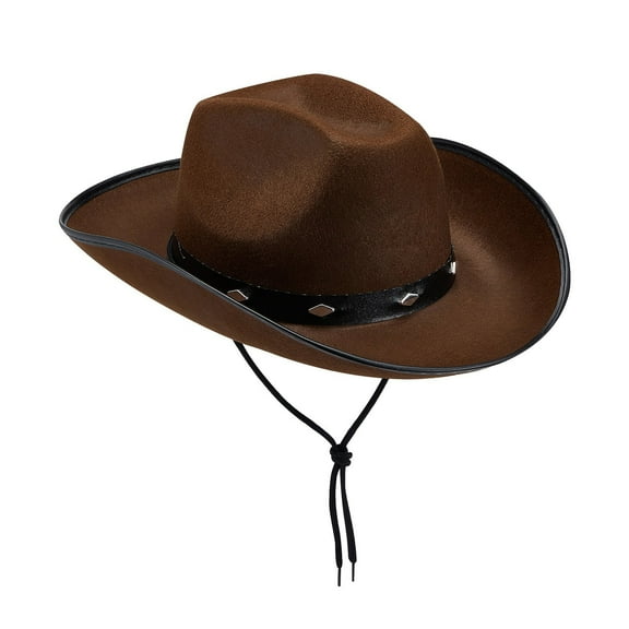 Western Style Studded Leather Cowboy Hat Featuring Adjustable Strap And Curved Brim for Outdoor Events Festivals and Everyday Fashion Wear