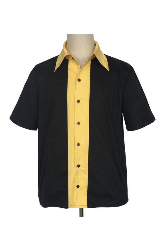 Western Style Two-tone Color Buttons Men Shirts