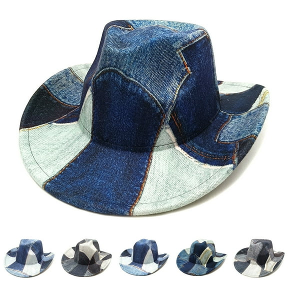 Western Style Wide Brim Cowboy Hat for Women and Men Costume Dress Up Wear