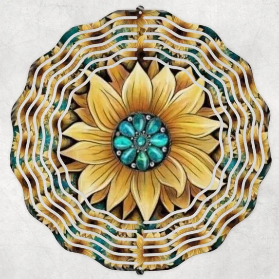Western Sunflower 10" Wind Spinner #2