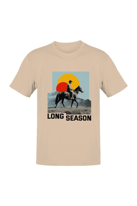 Western Sunset - Long Season Men's Natural T-shirt