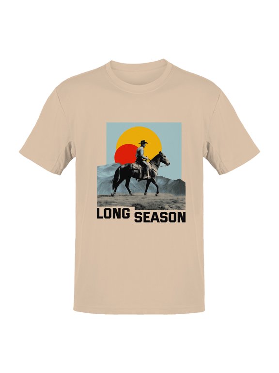 Western Sunset - Long Season Men's Natural T-shirt