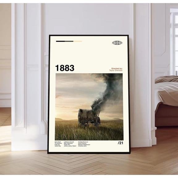 Western TV Series Wall Decor Yellowstone Prequel Art Frontier Room, Unframed Poster