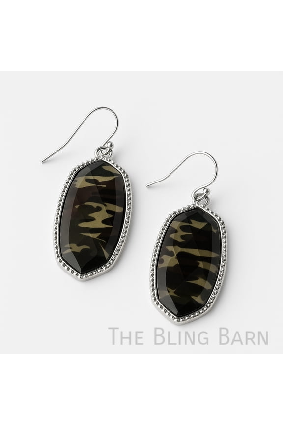 Western Terrain Camo Drop Earrings