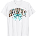 thumbnail image 1 of Western Texas Howdy Western Turquoise Coquette Bow Cowgirl T-Shirt Tops Tee, 1 of 4