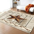 Western Texas Star Area Rugs, Retro Board Pentagram Large Rugs, Easy