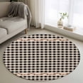 thumbnail image 1 of Western Texas Star Retro Round Area Rug 3Ft Washable Small Circle Rugs for Kitchen Entryway, Country Vintage Black Beige Plaid Non-Slip Carpet Floor Mats Indoor Outdoor Carpet Runner Home Decor, 1 of 8