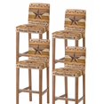 thumbnail image 1 of Western Texas Star Vintage Bar Stool Covers Set of 4, Retro Farmhouse Yellow Brown Wooden Stretch Bar Chair Covers with Backs, Removable Pub Counter Height Chair Cover for Kitchen Dining Room Cafe, 1 of 7