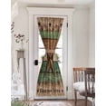 thumbnail image 1 of Western Texas Star Vintage Blackout Curtains, French Door Curtains for Door Window, Retro Farmhouse Brown Green Wooden Privacy Drapery for Patio/Sidelight Doors, 1 Panel with Tieback, 25 x 72 Inches, 1 of 6