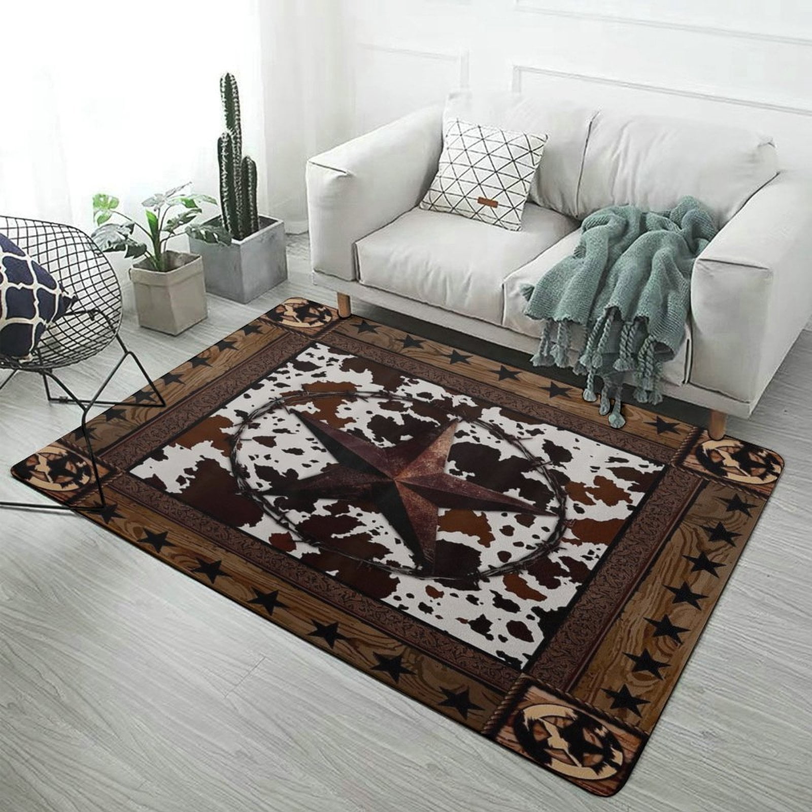 Rustic Star Rugs Entry Rug Western Texas Star Vintage Style Stars On Wood Panel Print Rustic ...