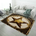 thumbnail image 1 of Western Texas Star Vintage Style Stars On Wood Panel Print Rustic Soft Comfy Area Rugs Carpet Suitable for Living Room Kitchen Bedroom Laundry Room Home Decorations 59"x71", 1 of 7