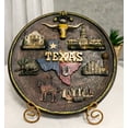 thumbnail image 1 of Western Texas State Map Houston Dallas Austin City Landmarks Wall Or Desk Plate, 1 of 11